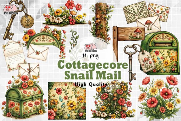 Download Cottagecore Snail Mail Clipart PNG - Snail Collection