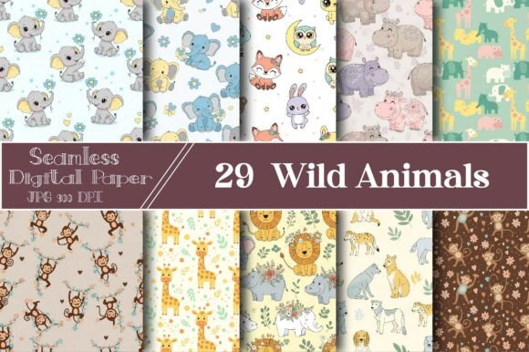 Download Wild Animals Seamless Papers - Premium Resources