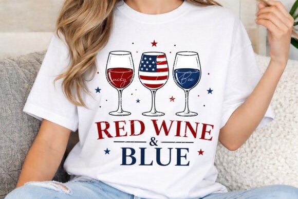 Download Red Wine &amp; Blue PNG, Wine Lover 4th July - Blue png Collection