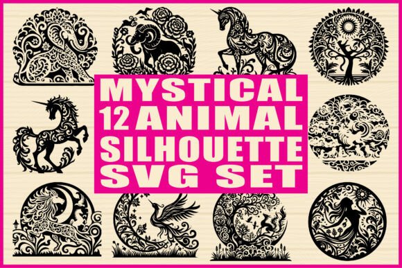 Download Mystical Animal Silhouette SVG Set - Silhouette Collection