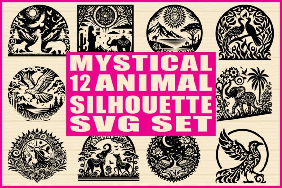 Download Mystical Animal Silhouette SVG Set - Silhouette Collection