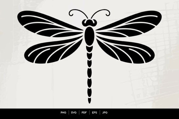 Download Dragonfly Silhouette Line Art - Silhouette Collection