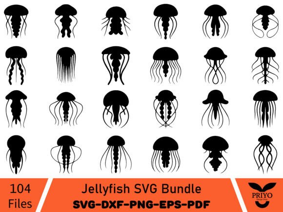 Download Jellyfish Silhouette SVG Bundle - Silhouette Collection
