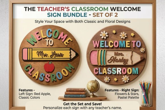Download Classroom Welcome Sign Laser Cut Bundle - Laser cut bundle Collection