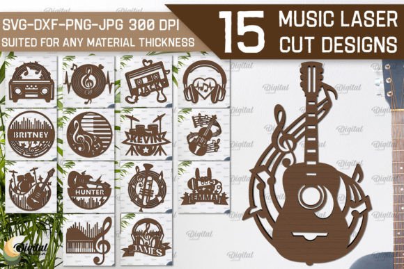 Download Music Wall Decor Laser Cut Bundle - Laser cut bundle Collection