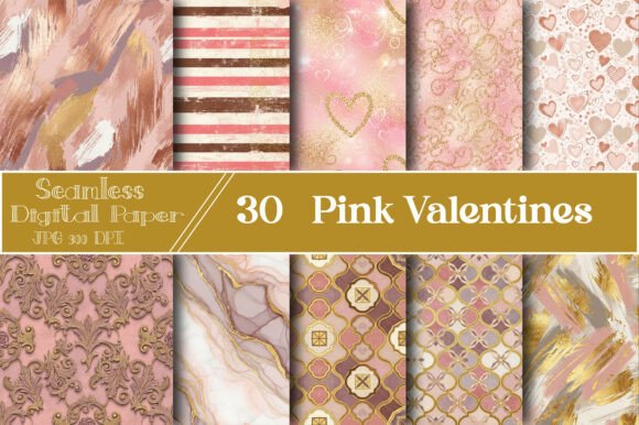 Download Pink Valentines Seamless Pattern - Set - Premium Resources