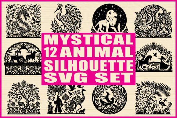 Download Mystical Animal Silhouette SVG Set - Silhouette Collection